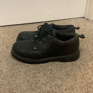 Vtg Skechers black lace up 90s Oxford loafer shoes 8.5